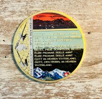 Medaille vergoldet 70mm Schweizer Psalm, gebrauchter Zustand