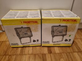 Strahler 2 Stk. mit Halterung Made in Italy IP6 230V NEU