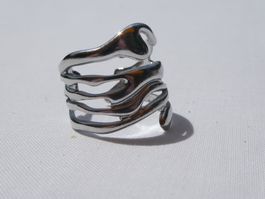Gestapelter Ring, offenes Design, Gr. 52/53 - NEU