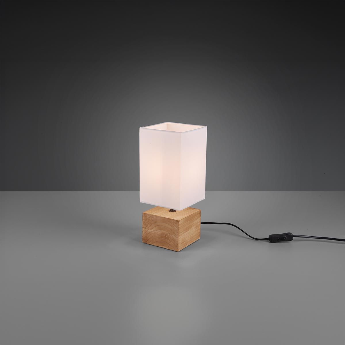 Lampade: Tischleuchte, Holz, Stoff,  30 cm Höhe – Nuovo (secondo la descrizione) da Kreuzlingen venduto da Smart-Light
