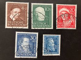 BRD 1951, Mi 143-47, gestempelt, KP 160.--