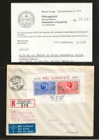 1937 : Pro Juventute Block auf Brief mit Attest