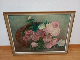 56.5cmx72.5cmKunstdruck/ Blumenkorb Bilderrahmen sehr hübsch