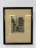 farbige Radierung Frankfurt am Main von K. Zwickel signiert