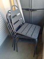 Chaises empilables gris anthracite 4 pcs. Comme neuves