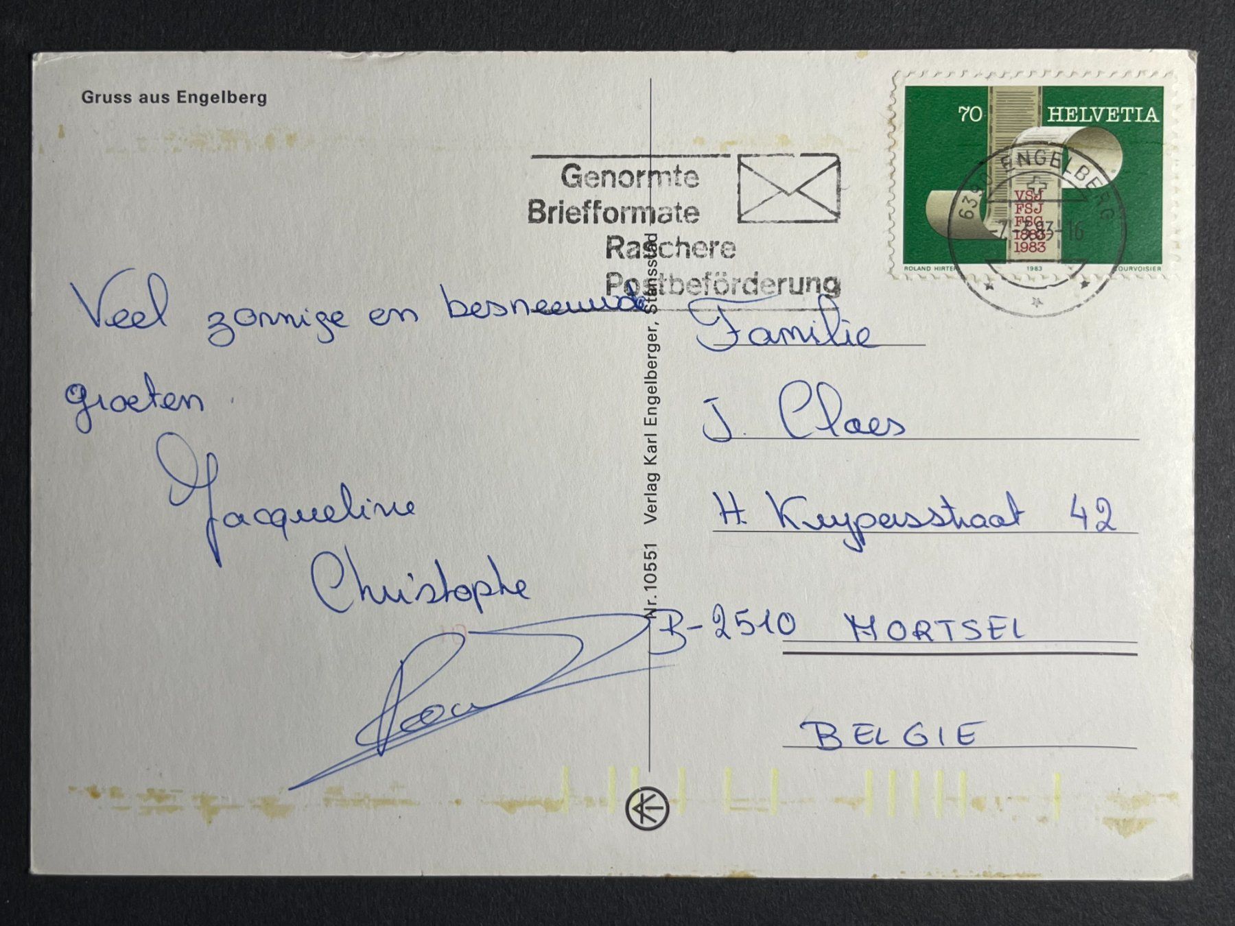 Ansichtskarten: Gruss aus Engelberg – Gebraucht aus Steg VS von _vinci_ 1