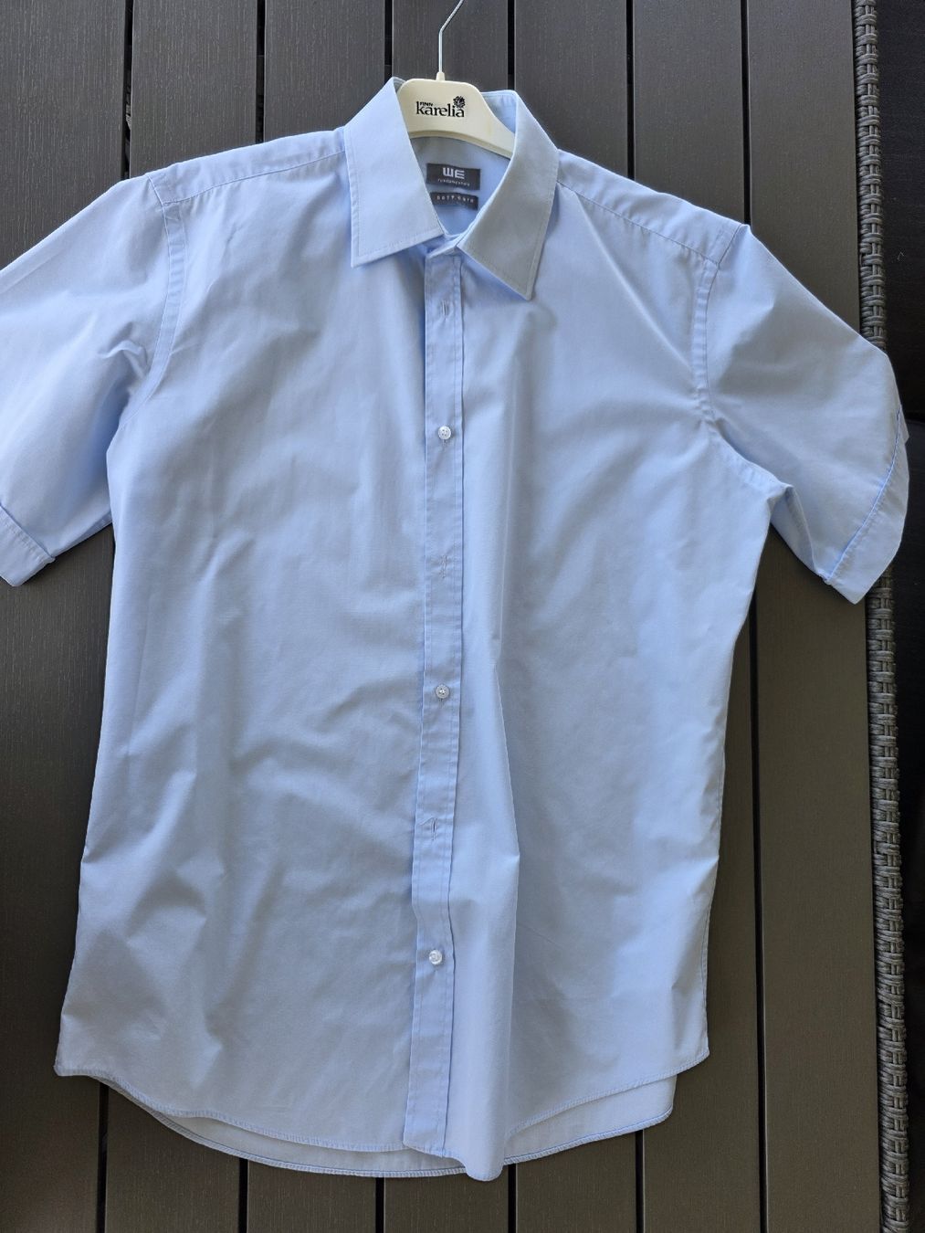 Camicie: Hemd hellblau Grösse 41 Kurzarm Easy Care – Usato da Muhen venduto da der_vpb8