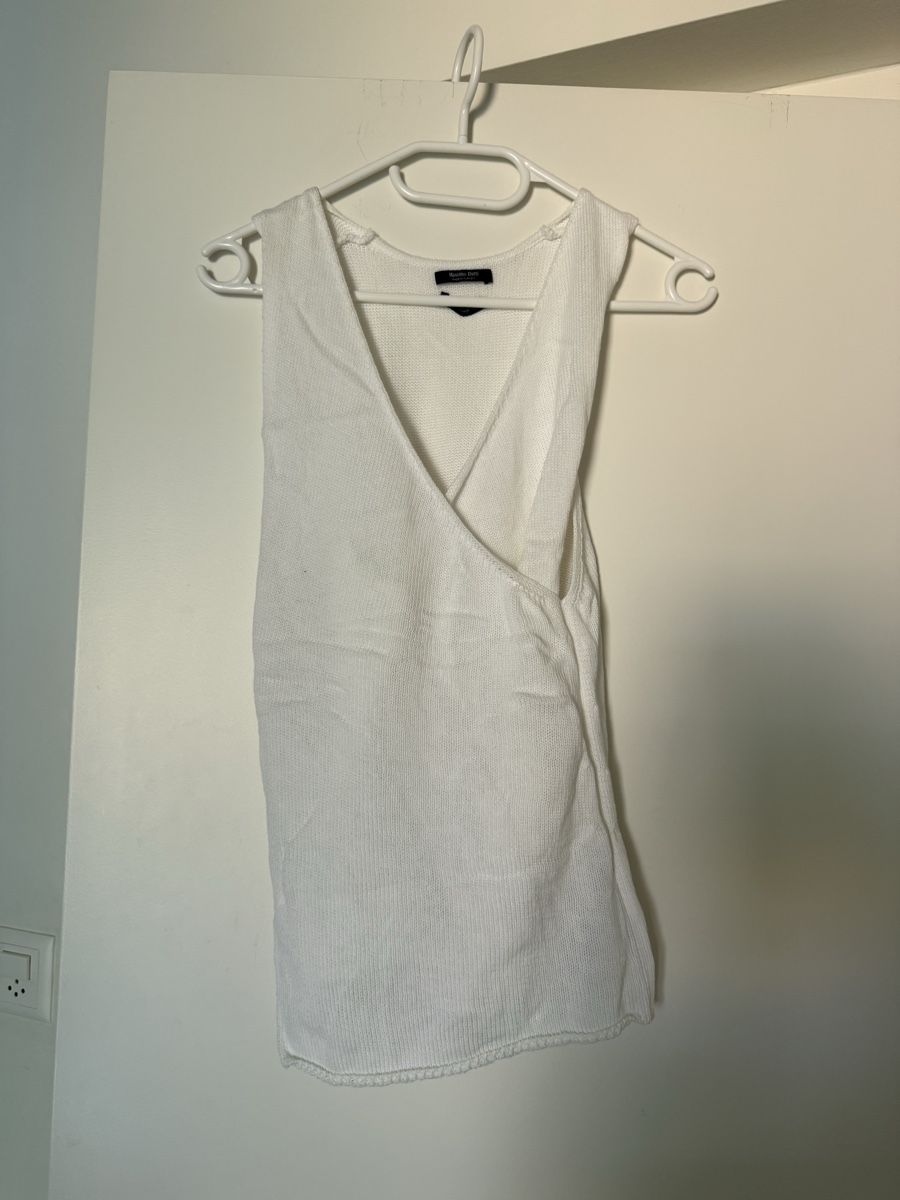 Massimo Dutti Top: Débardeur Massimo Dutti blanc croisé – Usato da Monthey venduto da sen_6ckr 4