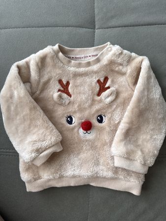 Winter Pullover Rentier Baby Gr.68, Kuschelig warm!