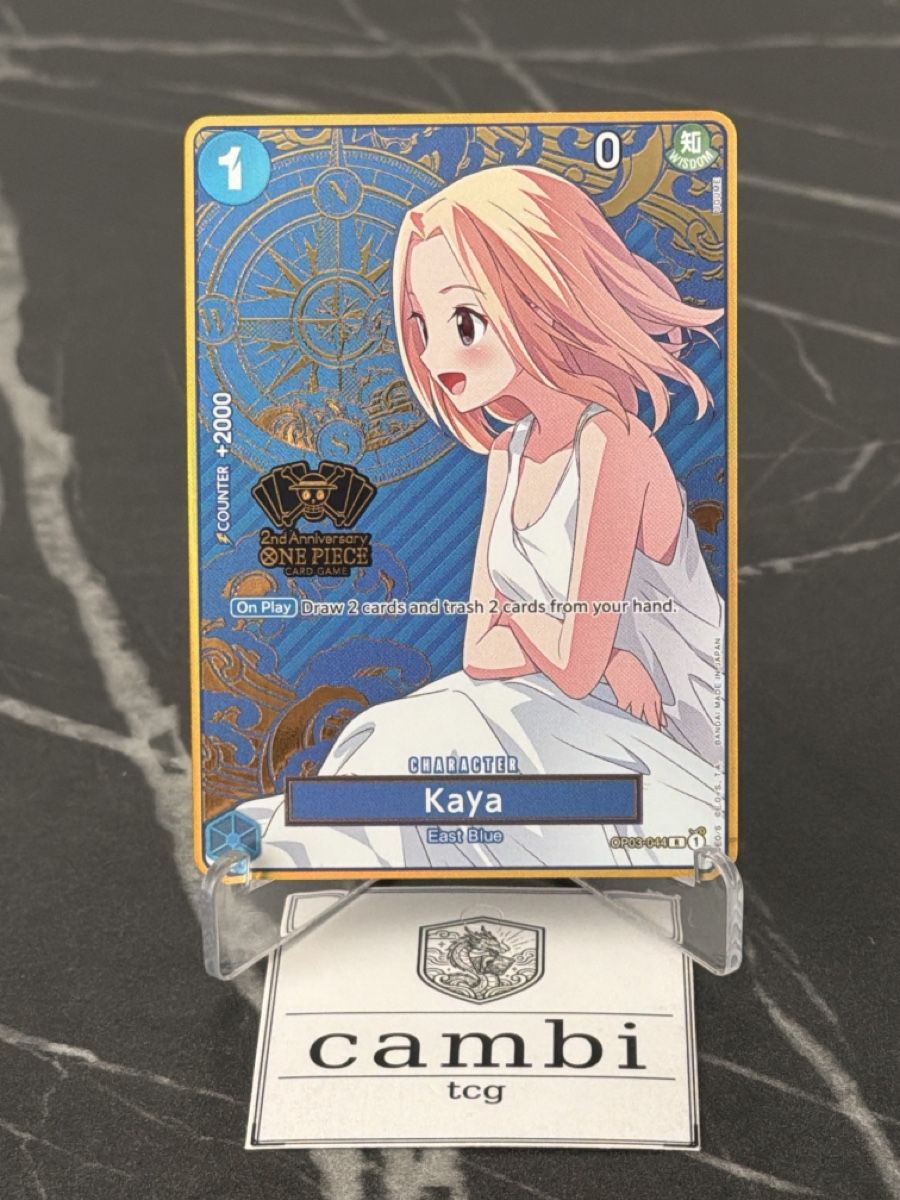 Bandai Carte collezionabili: One Piece OP03-044 Kaya 2nd Anniversary, Englisch – Nuovo (secondo la descrizione) da St. Gallen venduto da cambitcg