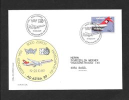 Sonderbrief SSt. 108 Ad Astra Zürich 19.-22.10.1989