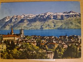 Alte Ansichtskarte Lausanne Kathedrale 1940 frankiert