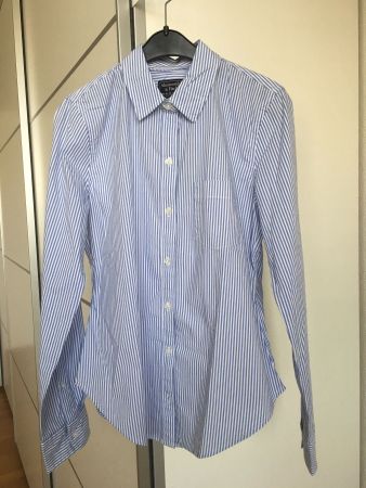 Abercrombie & Fitch Bluse blau-weiss NEU mit Preisschild