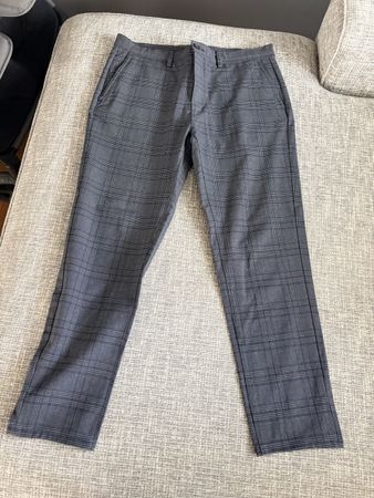 Herren Hose Zara kariert grau Grösse EUR 42 