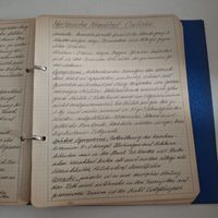 Hebammennotitzheft einer angehenden Hebamme 