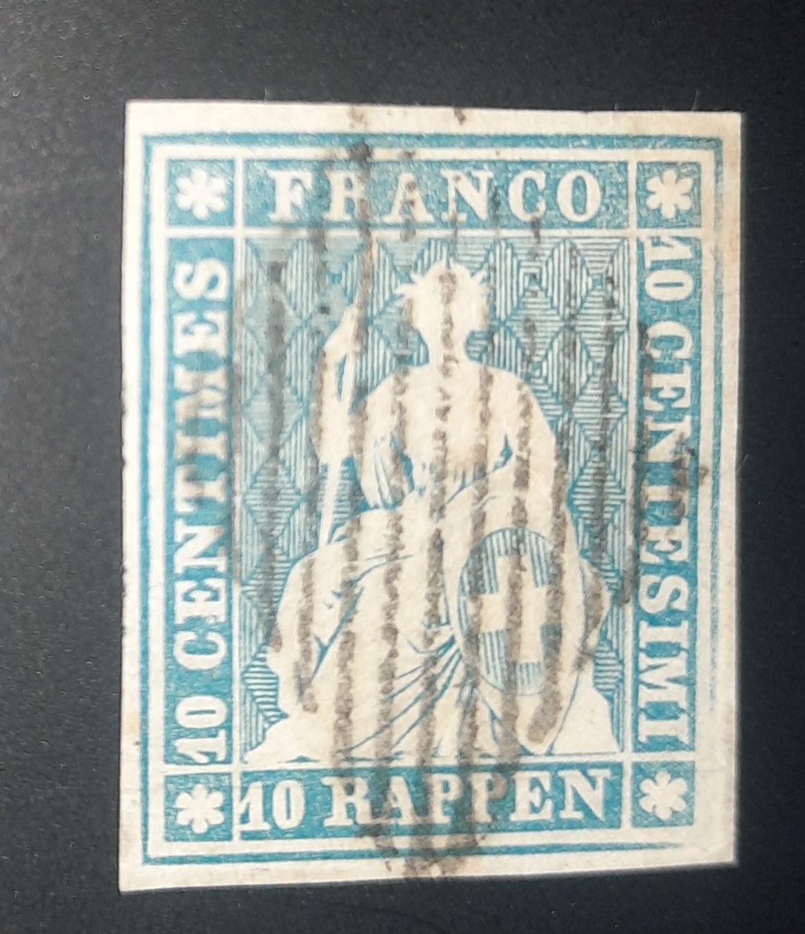 Tous les timbres: 1854. 23A BREITRANDIG SIGNIERT – D'occasion à PALEZIEUX-VILLAGE par danybox777
