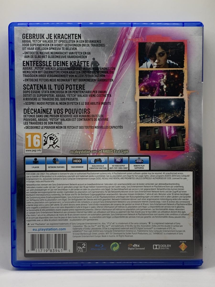 Sony Giochi: inFAMOUS First Light - PS4 – Usato da Ostermundigen venduto da RG-Collector 1