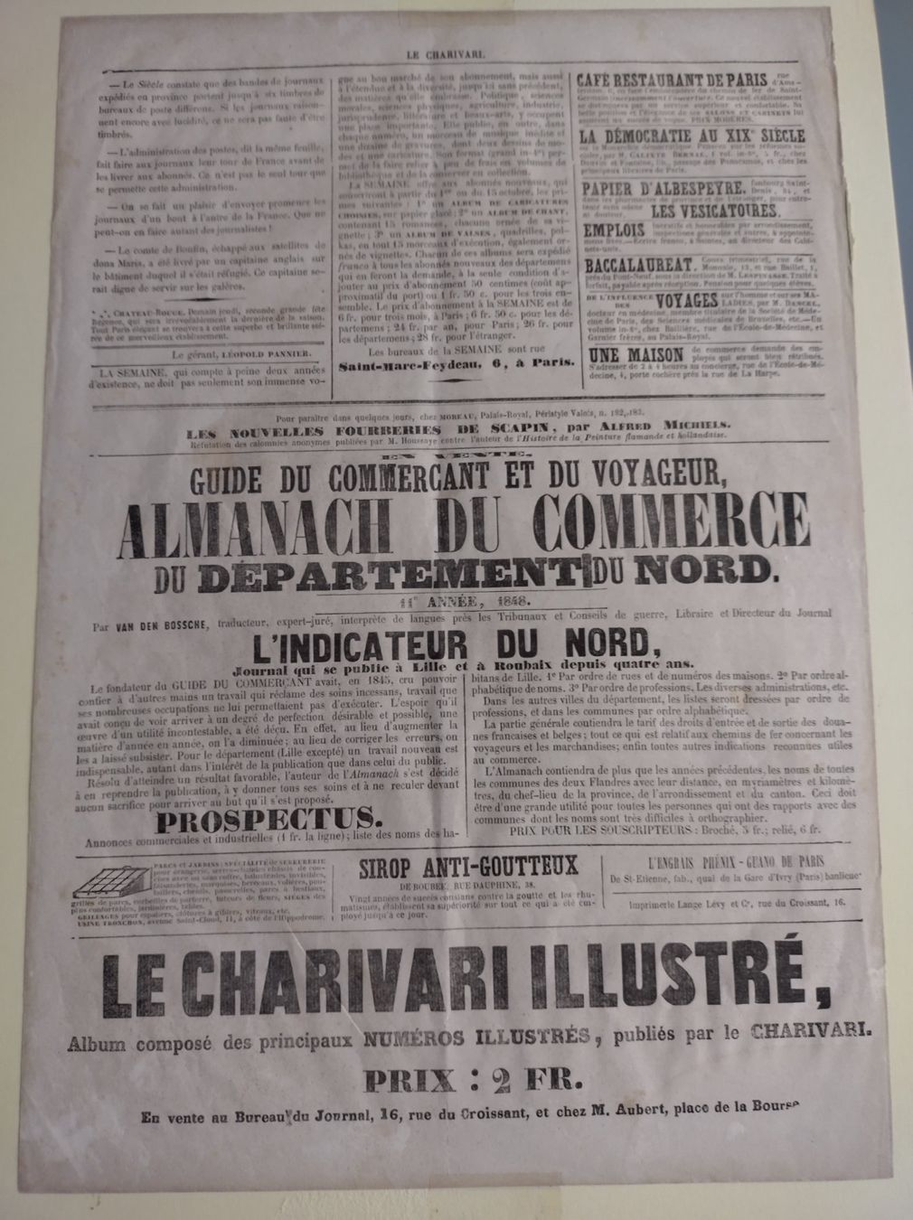 Grafiken & Lithographien: DRUCKGRAFIK LE CHARIVARI 1847 – Gebraucht aus Oberwil BL von Fgquerschleeger 1