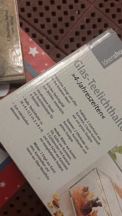 Glas-Teelichthalter für 4 Teelichter, Jahreszeiten Deko (Gebraucht) in Zürich für CHF 10 – mit Lieferung auf Ricardo kaufen