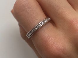 Michael Kors Silberne Band Ring mit Brillanten