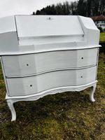 Weisser kleiner Sekretär, Shabby Chic Look, Vintag