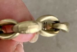 Chiampesan Fabris, Armband Kette 750 GG, Saphir Cabochon 30g