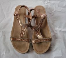 Sandales d'été dorées, taille 40