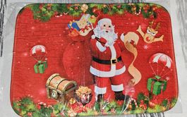 Weihnachtsdeko: Festliche Fussmatte mit Weihnachtsmann!
