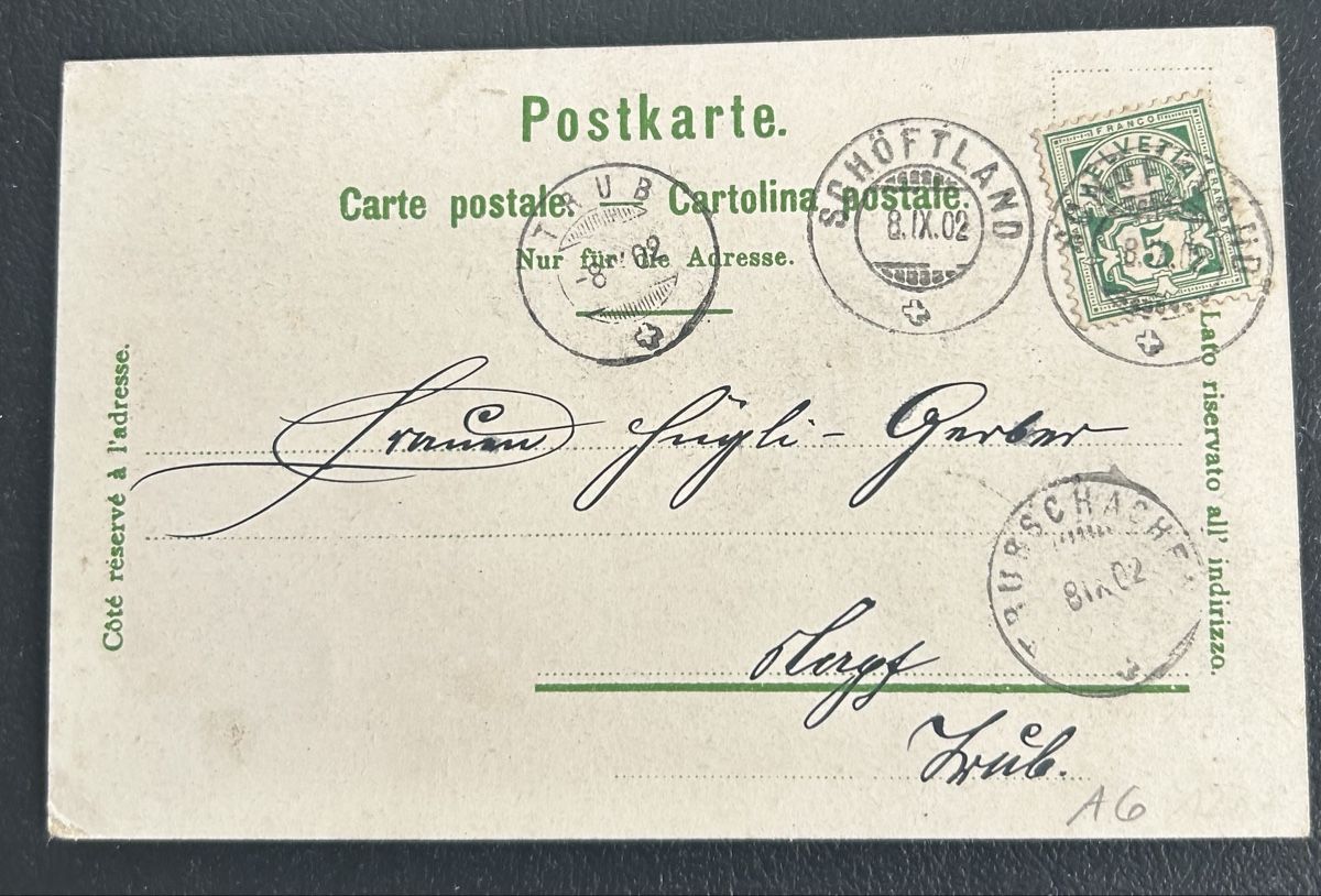 Ansichtskarten: Gruss aus Schöftland Litho  – Gebraucht aus Horw von Tellbub 1