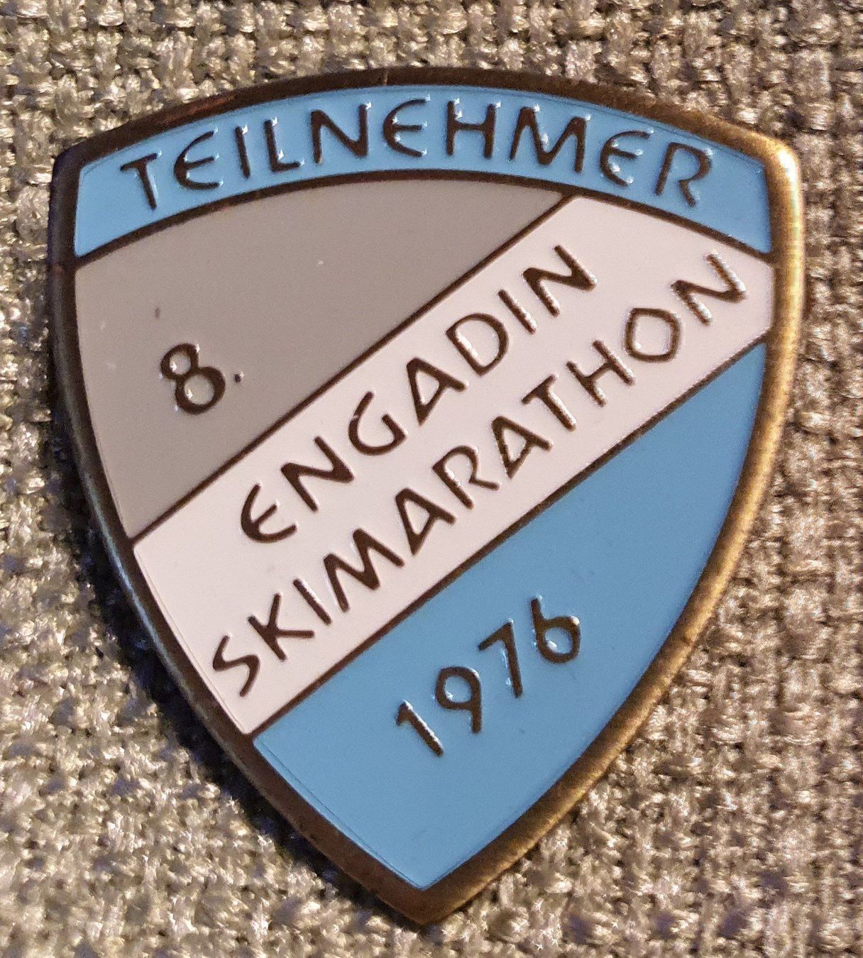 Placchette & Badge: D129 - Engadin Skimarathon 1976 Schweiz – Usato da Reinach BL venduto da Boston-Verkauf