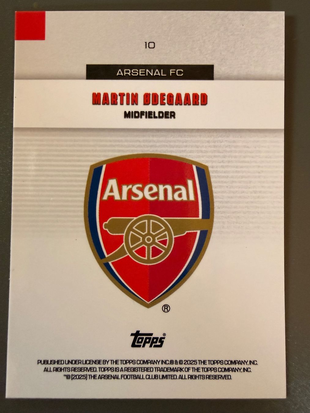 Arsenal Carte collezionabili: Topps Arsenal TeamSet 25/26 - Martin Odegaard Refractor - 10 – Nuovo (secondo la descrizione) da Cheyres venduto da KeK04 1