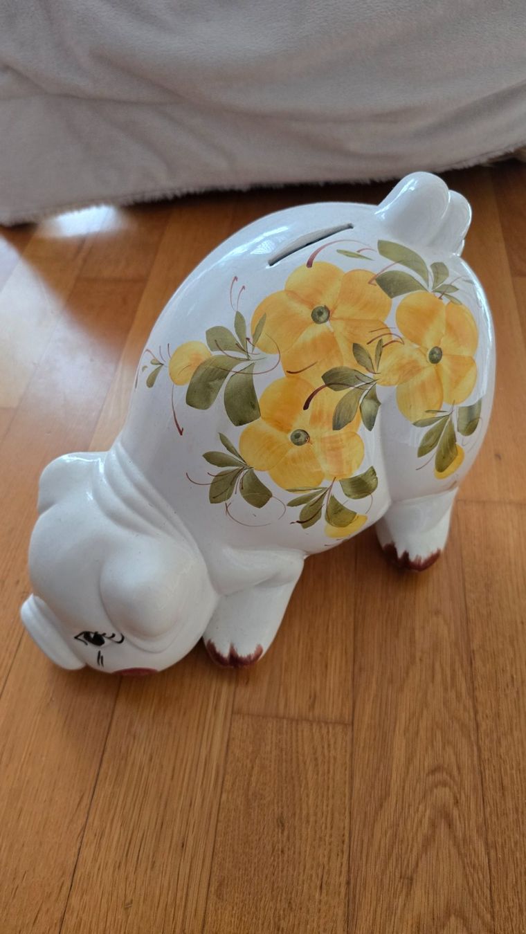 Spardosen: Sparschwein "Frühlingsblume" – Gebraucht aus Rafz von Domimir