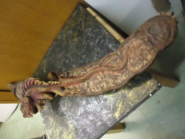 Statuette: Leguane Figur aus Holz auf Baum Blatt – Usato da Zürich venduto da liquidation-cobra 8