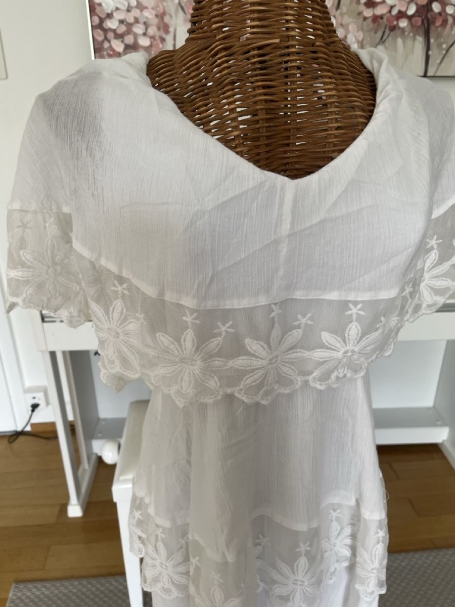 H&M Vestiti: Kleid, Weiss mit Spitze, 36, H&M – Usato da Solothurn venduto da Bobesch08 1
