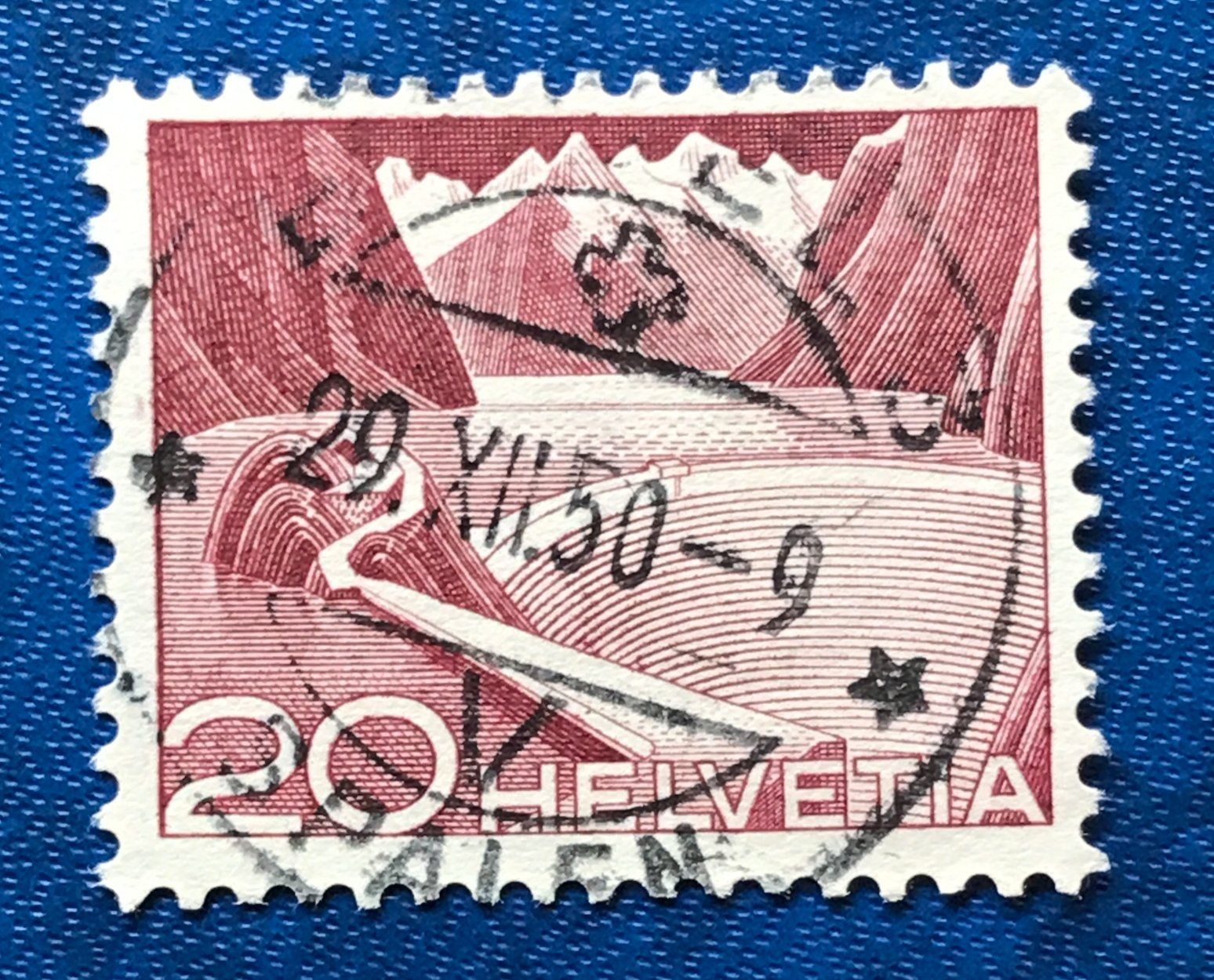 Tutti i francobolli: Nr.301A  mit Stempel Stausee 1949    – Usato da Aarau venduto da Billa007