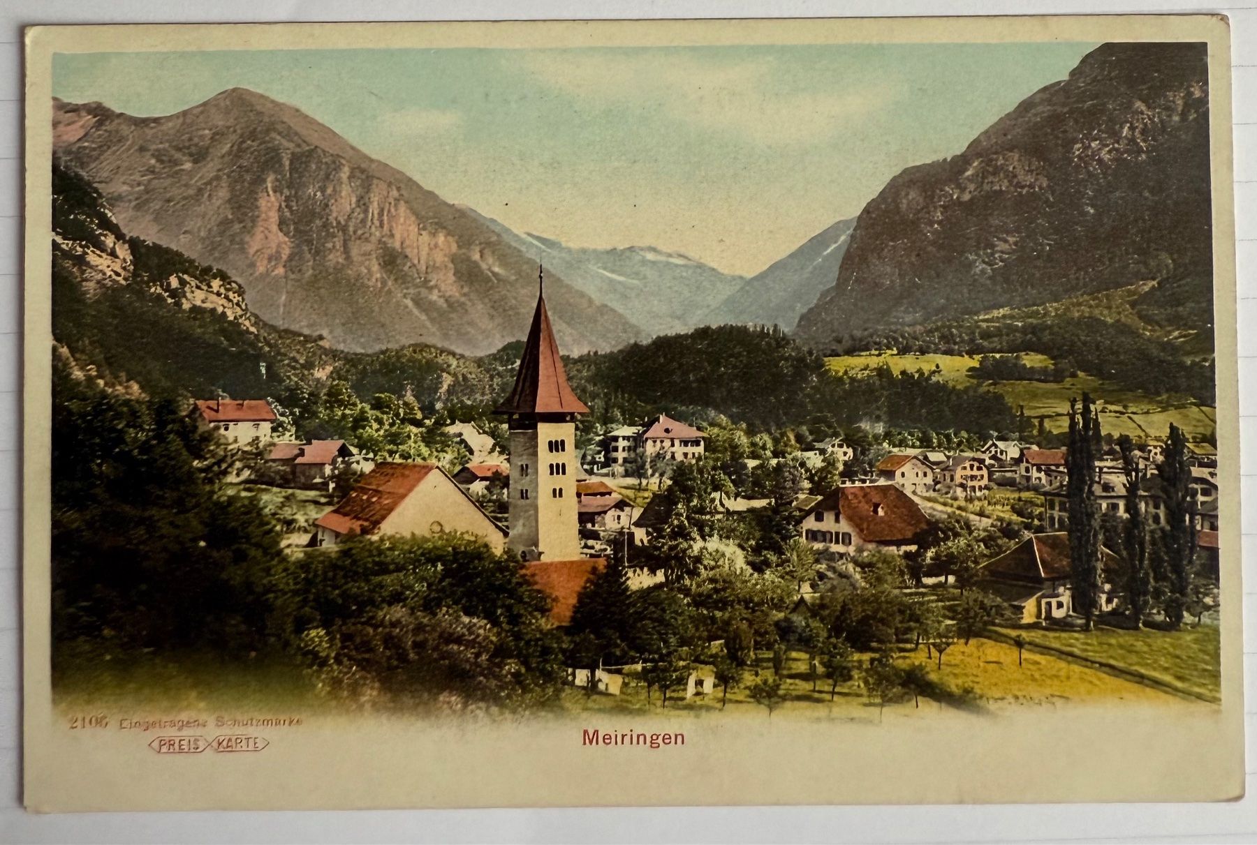 Cartoline postali: AK: MEIRINGEN – Usato da Lutry venduto da Ediego