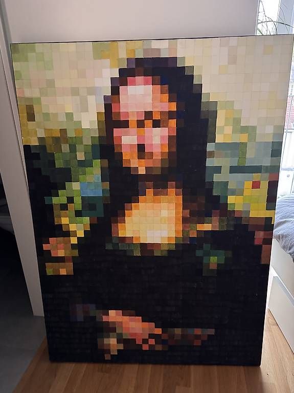 Tele & Cornici: Mona Lisa Pixel Art, tableau déco, style moderne, neuf – Usato da Lausanne venduto da Chrigun 1