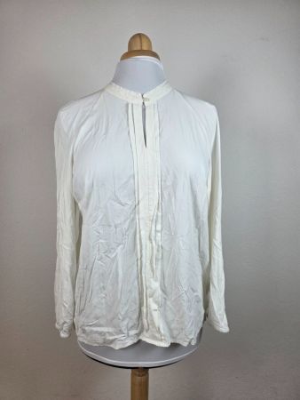 MARCO O'POLO Stretch Bluse in Gr. 44– Cremeweiß