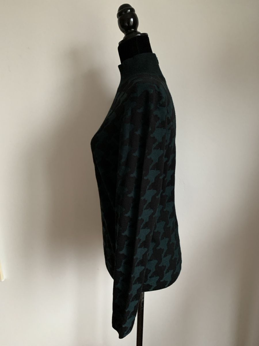 Akris Maglioni & Felpe: AKRIS: Exklusiver Wollpullover in grün/schwarz, 38 – Nuovo (secondo la descrizione) da Luzern venduto da paulablue 4