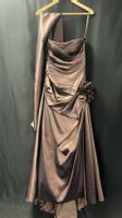 Abendkleid lang braun mit Applikationen guter Zustand /Gr.34