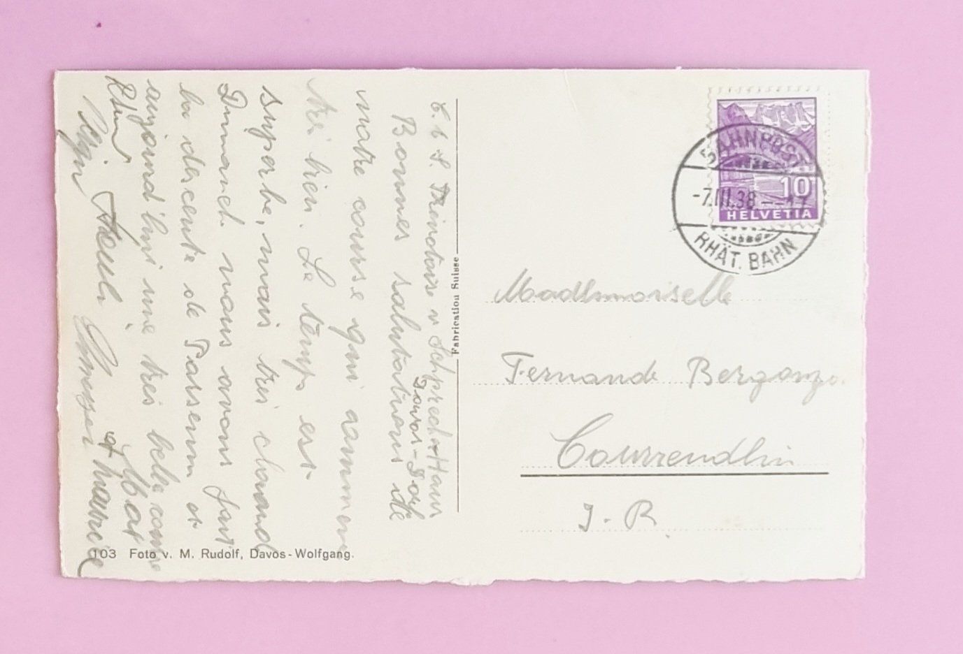 Cartoline postali: Conters - Schwendi - Winter 1938 – Usato da Rothrist venduto da RROENK 1