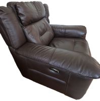 Vends fauteuil relax (électrique) en cuir brun