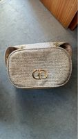 Borsa a mano CD glitterata dorata donna