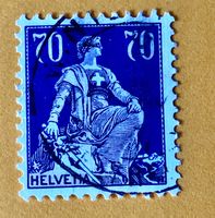 Nr.162 Sitzende Helvetia mit Schwert GESTEMPELT   
