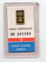 (2402) Goldbarren, 1 g, Credit Suisse, top stgl