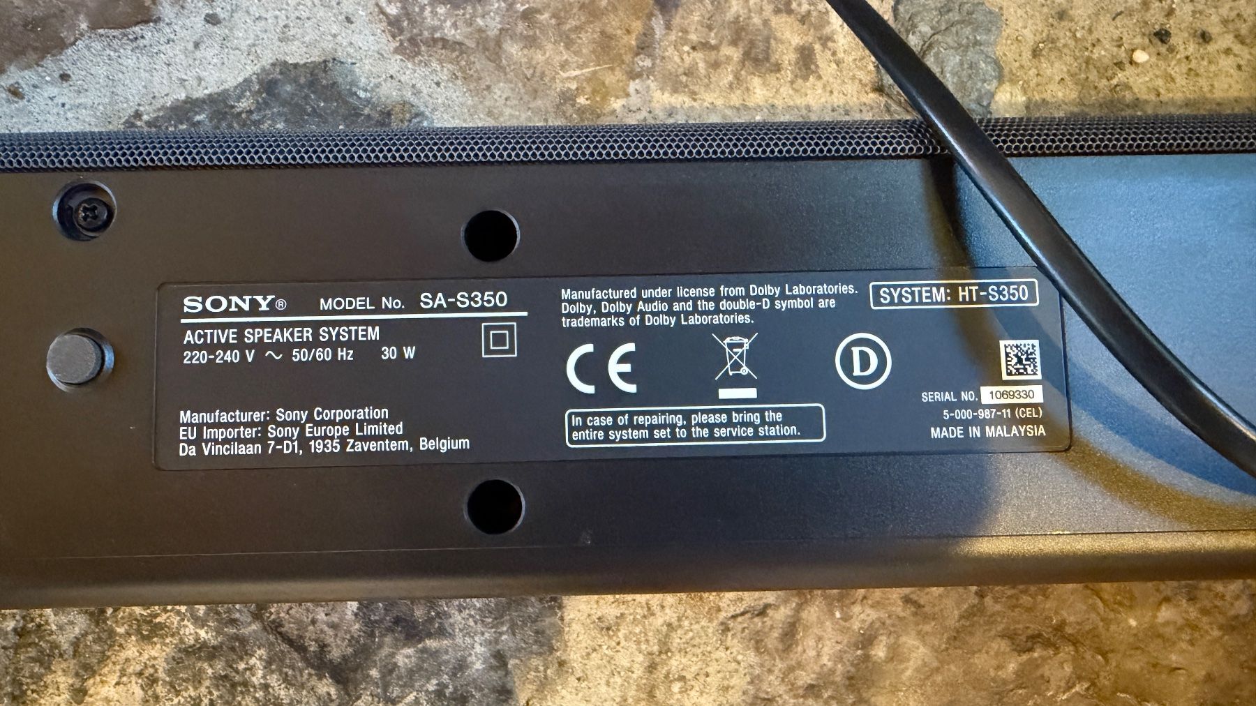 Sony Heimkino: Barre son SONY SA - S350 – Gebraucht aus St-Légier-Chiésaz von cimedelest 5
