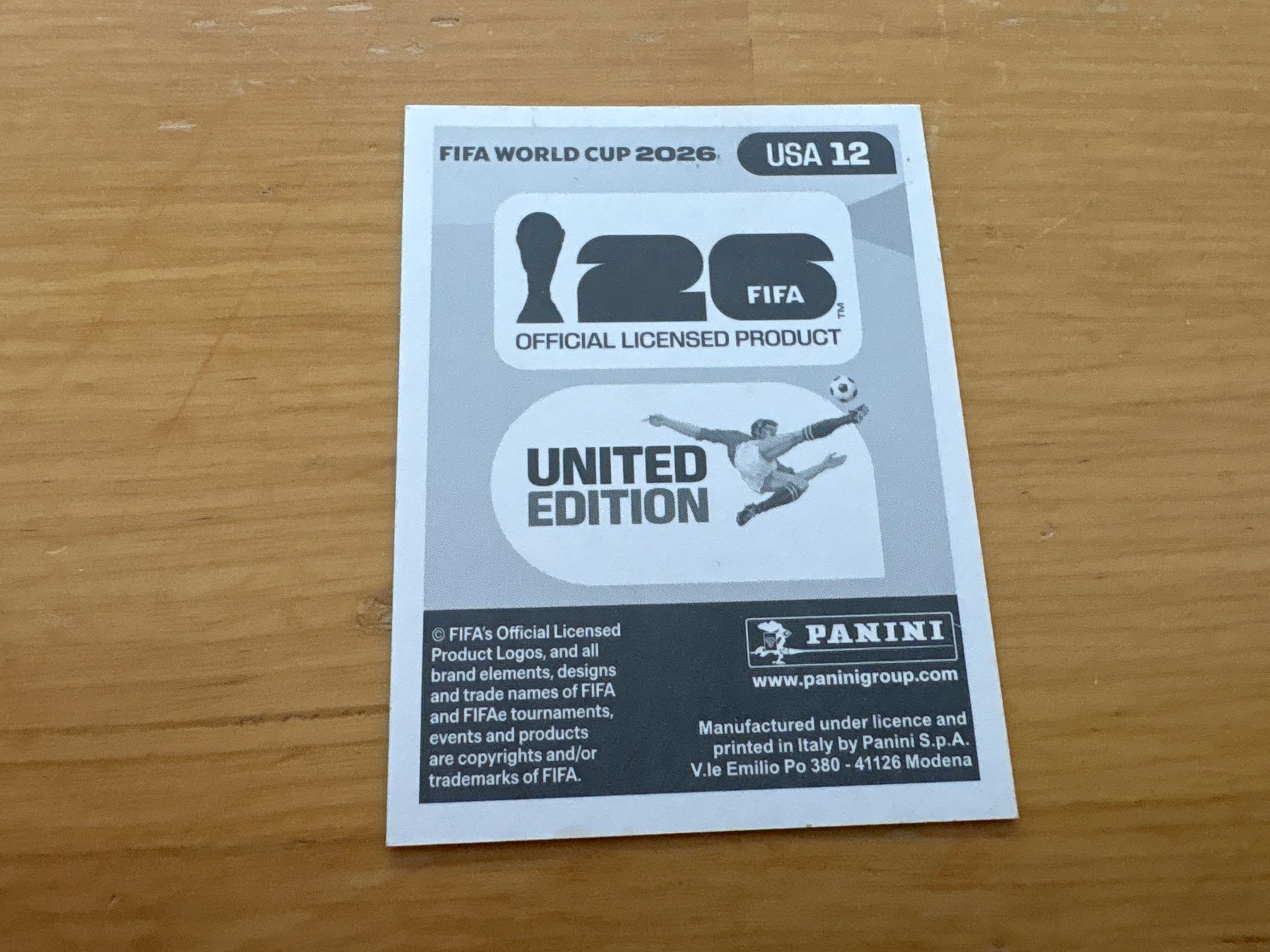 Panini Sammelbilder & Trading cards: Panini 2026 USA 12 – Neu (gemäss Beschreibung) aus Elsau von Cerry81 1
