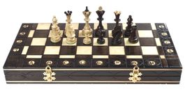 Schachbrett „Senator“ braun Chess