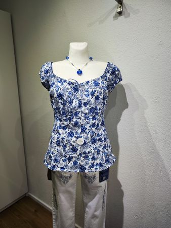 Trachtenbluse von h.moser, Gr. 38/40 - NEU
