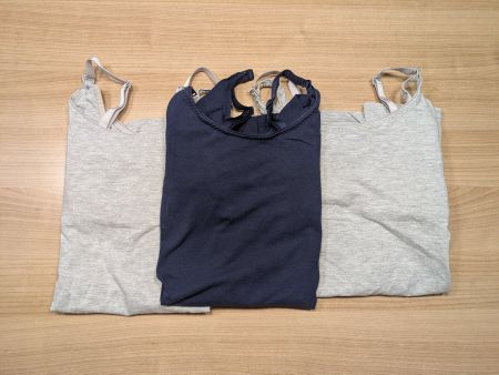 Damen Unterhemden 3er Pack Marine/Grau Grösse S guter Zus...